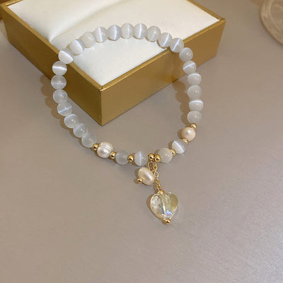 Pearlora™ |Gray Pearl Heart