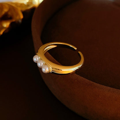 Pearlora™The Ring Collection | Adjustable Pearl & Crystal Rings