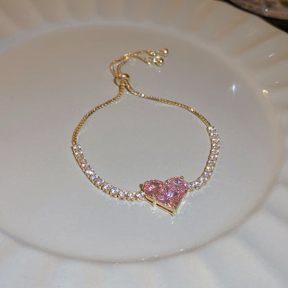 Pearlora™Golden Heart Pearl Bracelet | A Timeless Symbol of Love